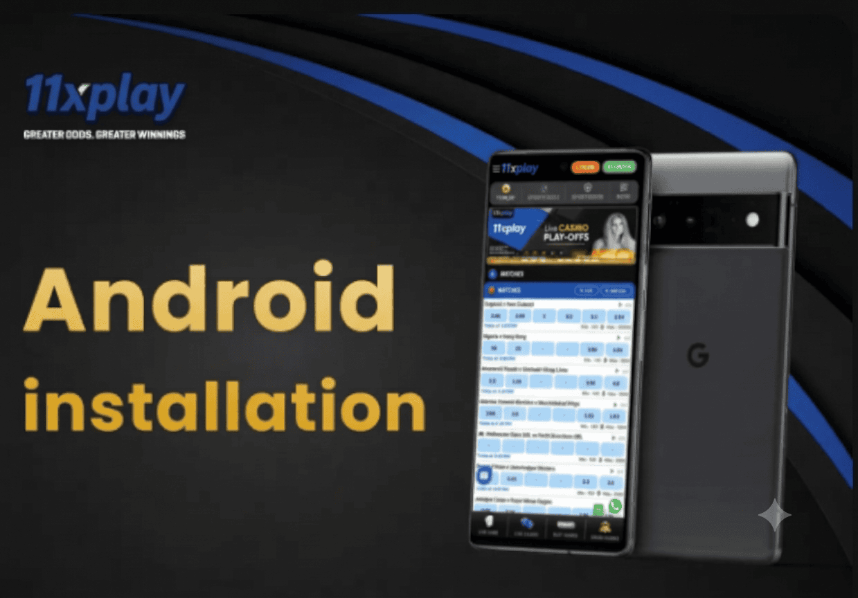 11xPlay mobile website displayed on an iPhone with instructions for accessing the platform on iOS.