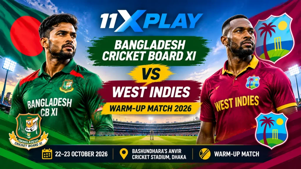 Bangladesh Cricket Board XI vs West Indies warm-up match 2026, West Indies cricket team, match preview and squad details in Dhaka.